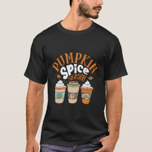 Camiseta Pumpkin Spice Season Queda Autumn Café Latino Funn