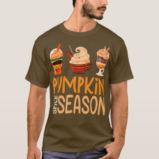 Camiseta Pumpkin Spice Season Queda Autumn Cute Latão