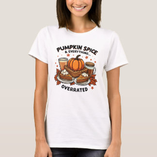 Camiseta Pumpkin Spice Sobrevalorizado - Humor De Pressão D