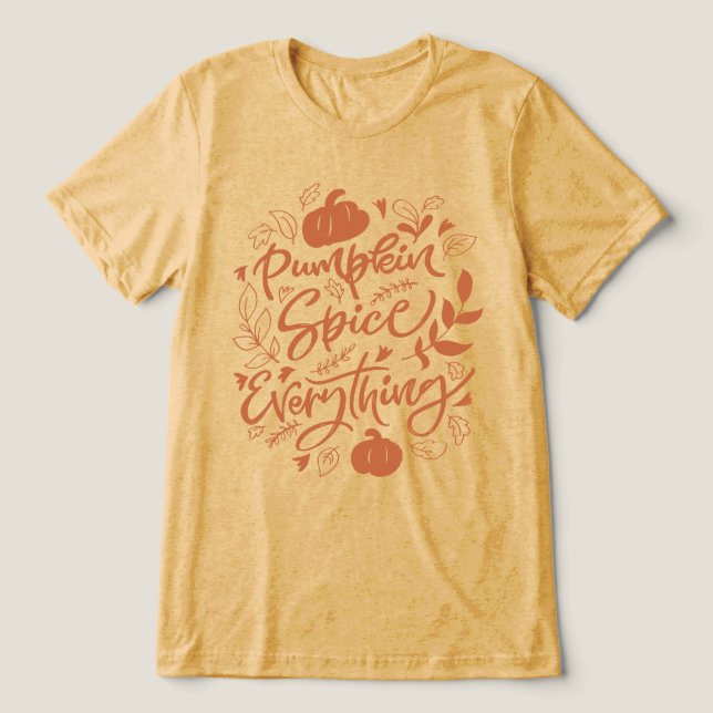 Camiseta Pumpkin Spice Tudo (Design frontal)