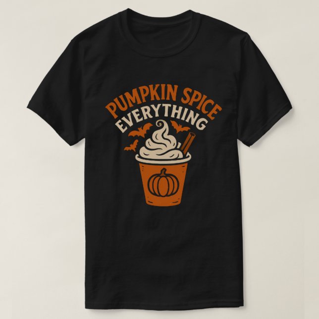 Camiseta Pumpkin Spice Tudo (Frente do Design)