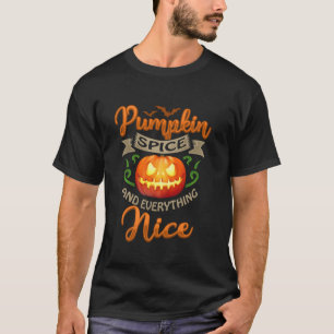 Camiseta Pumpkin Spice Tudo Belo Dia de as Bruxas engraçado