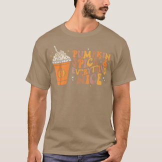 Camiseta Pumpkin Spice Tudo Bom outono Queda Obrigado