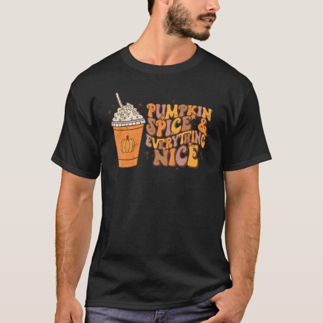 Camiseta Pumpkin Spice Tudo Bom outono Queda Obrigado (Frente)