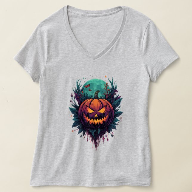 Camiseta Pumpkin Spooky Sob Lua Cheia (Postura )