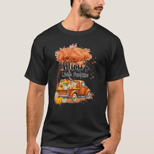 Camiseta Pumpkin Truck Mimi's Little Pumpkins Fall Thanksgi (Frente)