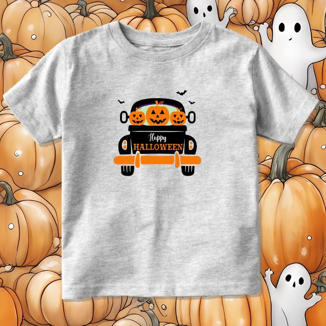 Camiseta Pumpkin Truck Toddler Jack o Lanterna (Criador carregado)
