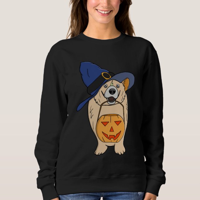 Camiseta Pumpkin Witch Dog (Frente)