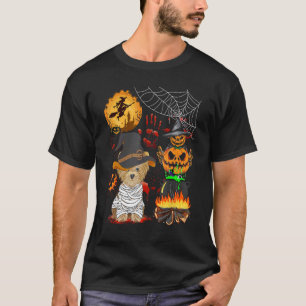 Camiseta Pumpkin Witch Hat Yorkshire Terrier Halloween Dog