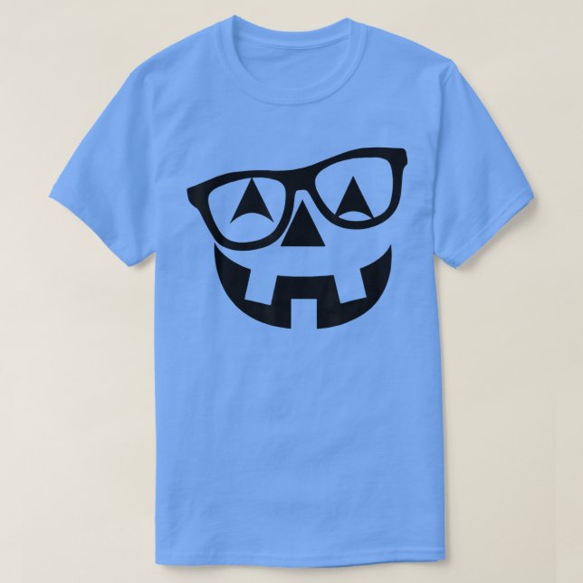 Camiseta Pumpkin With Glasses Halloween Costume Geeky Goobe (Frente do Design)