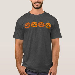 Camiseta Pumpkins Cara Assustadora Pumpkin Rosto Halloween