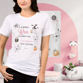 Camiseta Pumpkins Chá de fraldas de Boo Rosa