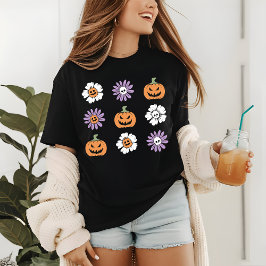 Camiseta Pumpkins Flowers de Coquette Halloween