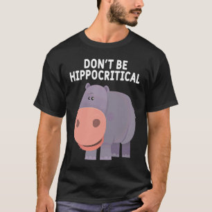 Camiseta Pun. Animal Hippos Gráfico Não Hipporítico