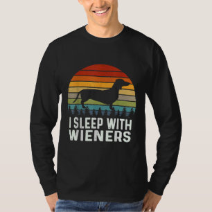 Camiseta Pun Dachshund Eu Durmo Com Wieners Piada Sarcasian