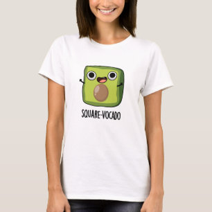 Camiseta Pun de Abacate Engraçado Cubo Quadrado