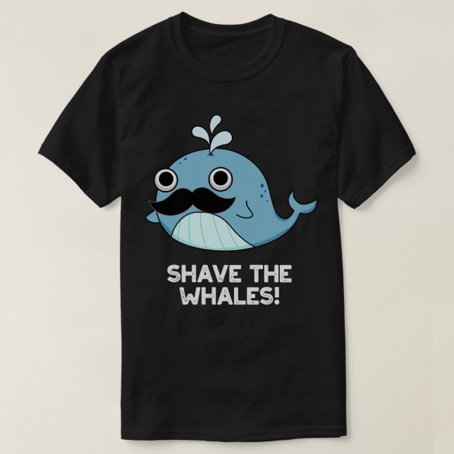 Camiseta Pun De Animais Curiosos De Baleia (Frente do Design)