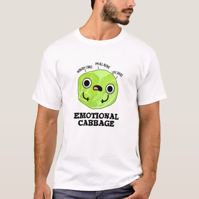 Camiseta Pun De Veggie Engraçado E Emocional (Frente)