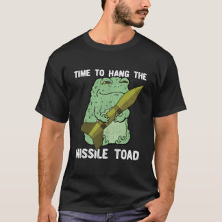 Camiseta Pun Festive Mistletoe Frog Toad Distressed