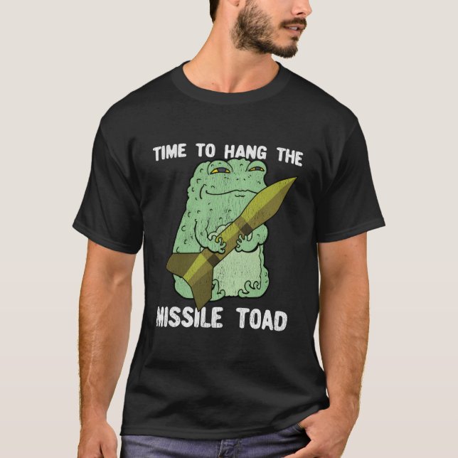 Camiseta Pun Festive Mistletoe Frog Toad Distressed (Frente)
