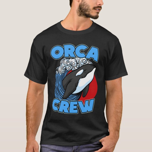 Camiseta Pun Orca Whale Graphic Orca Crew (Frente)