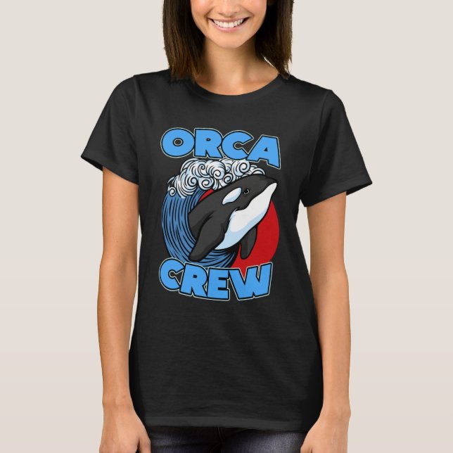 Camiseta Pun Orca Whale Graphic Orca Crew (Frente)