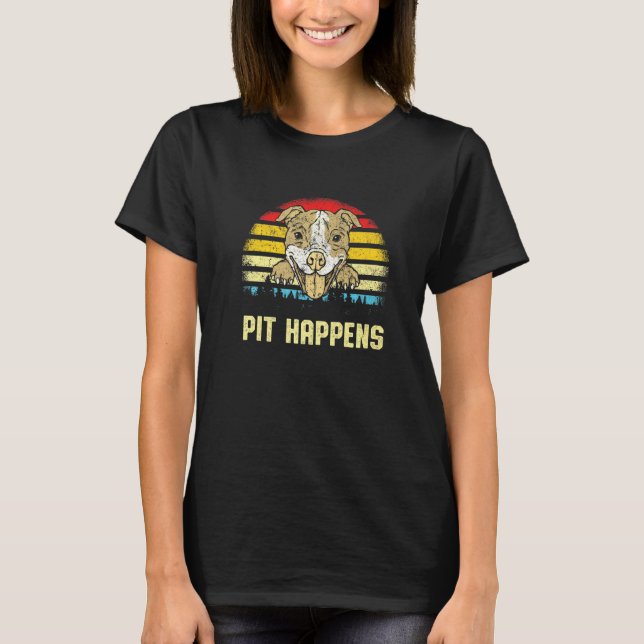 Camiseta Pun Pit Acontece Bull Dog Pitbull (Frente)