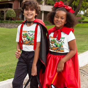 CAMISETA PUNAS DE DINOSSAUR, TRICK OU TRATADOS DINO