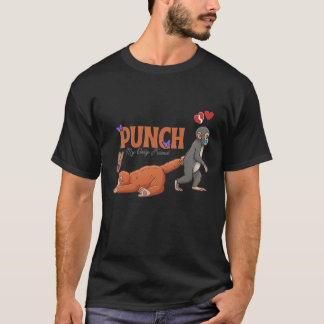 Camiseta Punch‑kun & Plush Monkey – Kawaii para Crianças