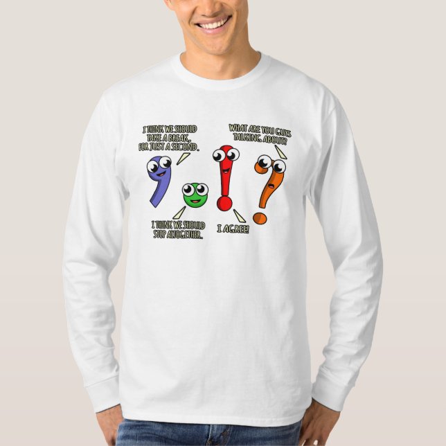 Camiseta Punctuation Marks English Language Teacher Student (Frente)