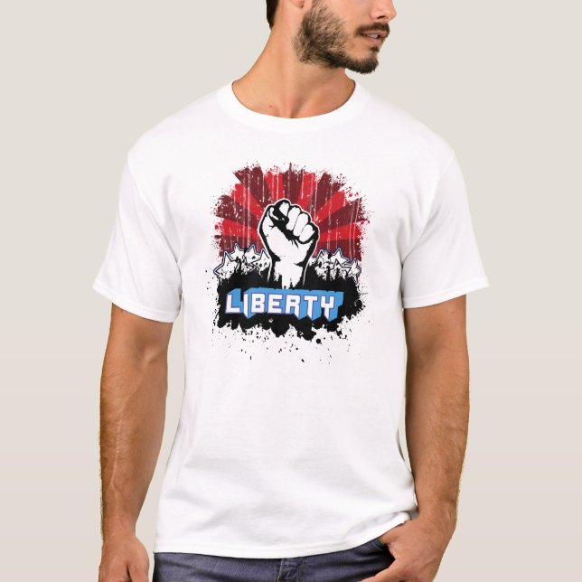 Camiseta Punho da liberdade com logotipo (Frente)