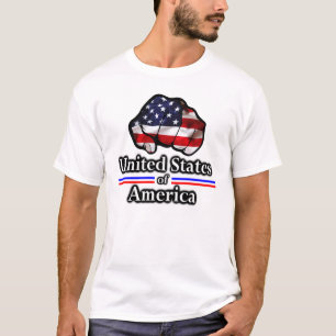Camiseta Punho de Bandeira dos Estados Unidos do Orgulho Am