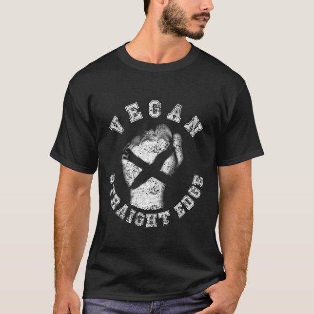 Camiseta Punho de Borda do Hetero Vegan (Frente)