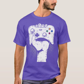 Camiseta Punho de jogador Controle de jogo de console Gamep