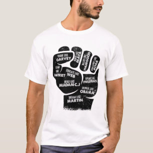 Camiseta Punho de Líderes Negros Inspiradores - Mês da Hist