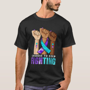 Camiseta Punho De Mão Escolhe Continuar Combatendo A Preven