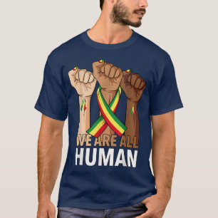 Camiseta Punho De Mão Somos Todos Humanos - História Negra