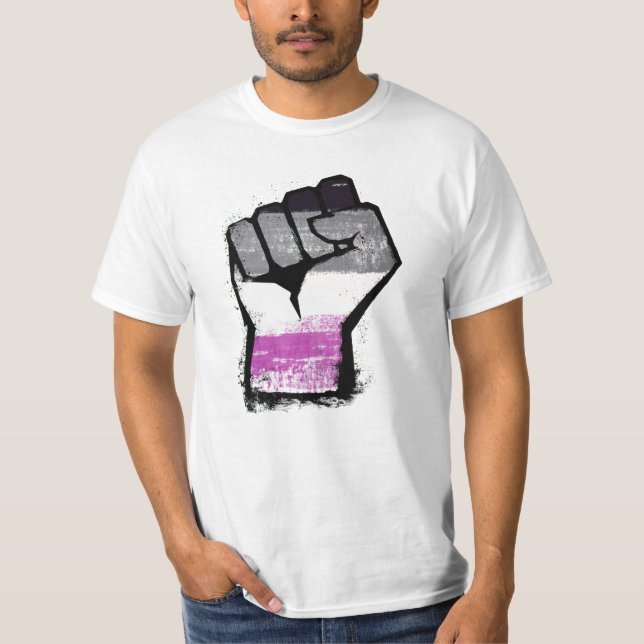 Camiseta Punho de Protesto Assexual (Frente)