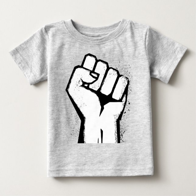 Camiseta Punho de Protesto Branco (Frente)