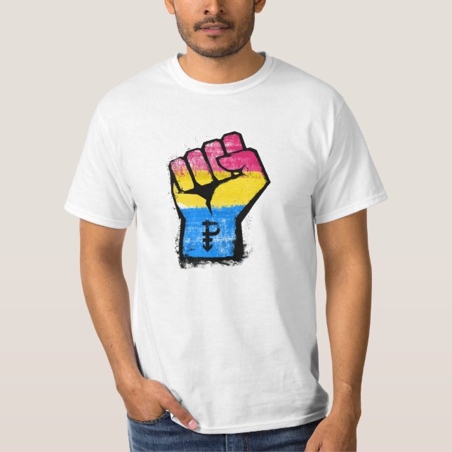 Camiseta Punho de Protesto Pansexual (Frente)