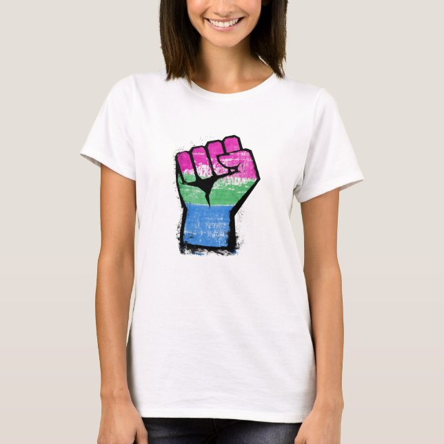 Camiseta Punho de Protesto Polissexual (Frente)