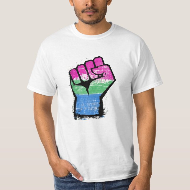 Camiseta Punho de Protesto Polissexual (Frente)