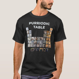 Camiseta Punho de Química de Gato Engraçado Tabela Periódic