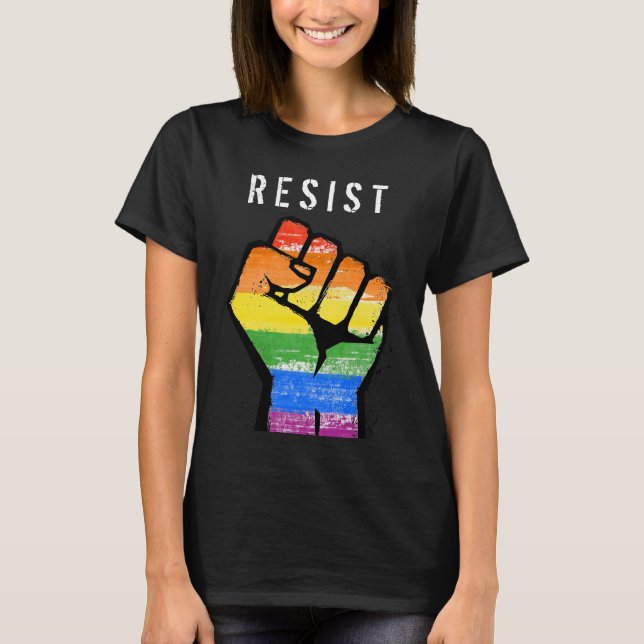 Camiseta Punho de Resistência LGBT (Frente)
