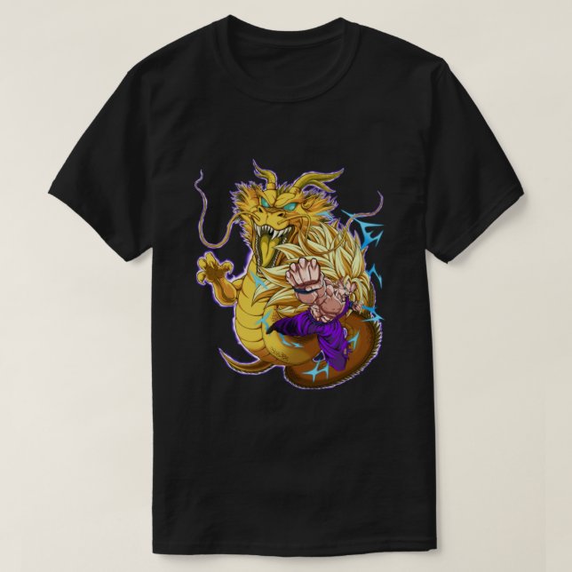 Camiseta Punho do Dragão Gohan SSJ3 (Frente do Design)