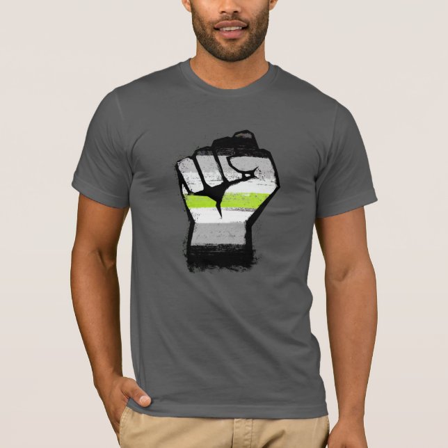 Camiseta Punho Orgulho Agênero (Frente)
