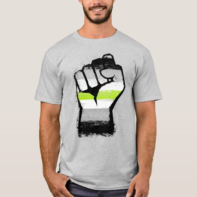 Camiseta Punho Orgulho Agênero (Frente)