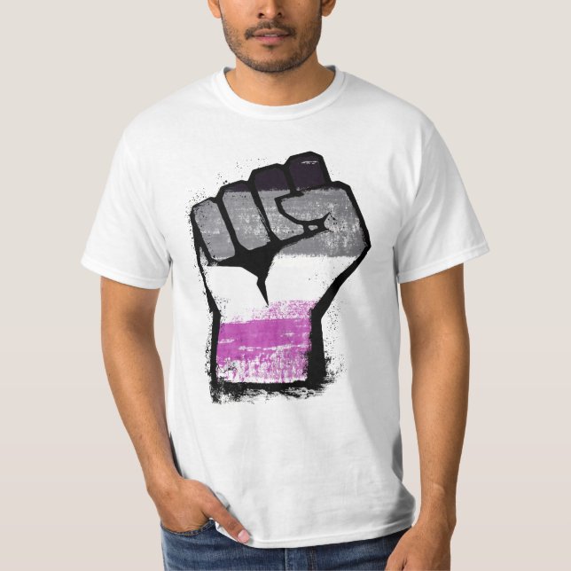 Camiseta Punho Orgulho Assexual (Frente)