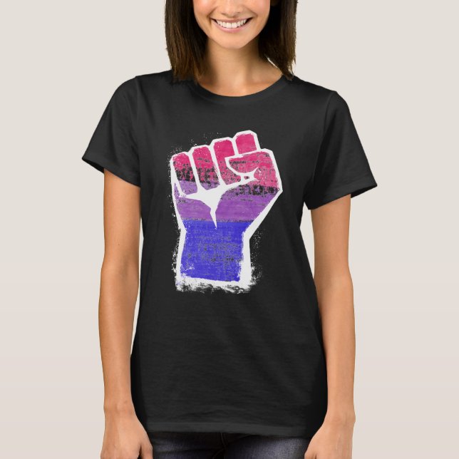 Camiseta Punho Orgulho Bissexual (Frente)