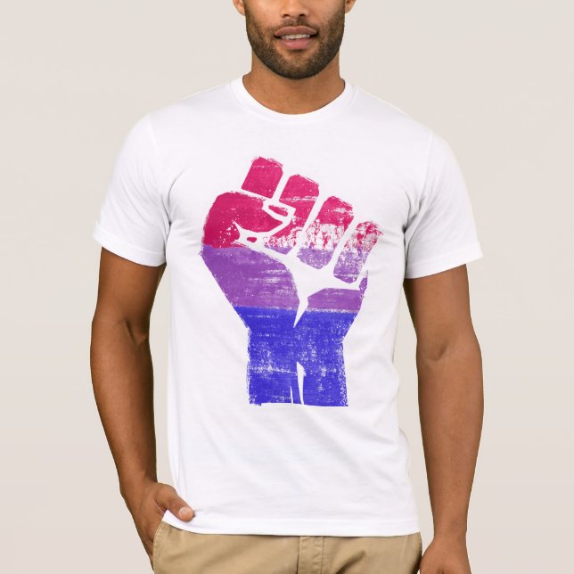 Camiseta Punho Orgulho Bissexual (Frente)